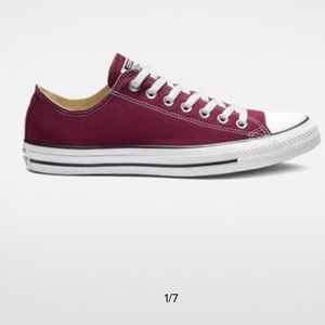 Burgundy Low Top Converse